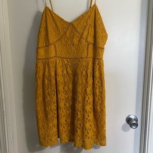 Xhilararion Mustard Boho Dress